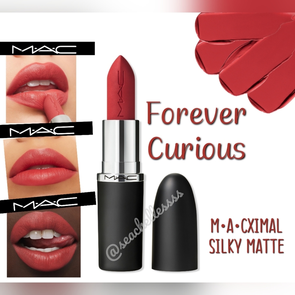 M•A•CXIMAL Silky Matte Lipstick Forever Curious Pink Red Brand New in Box